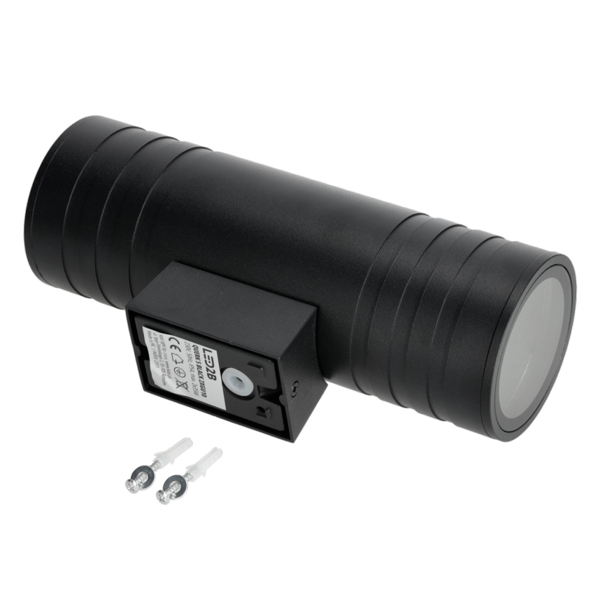 Екстериорен аплик 2xGU10/35W/230V IP54 кръгъл черен