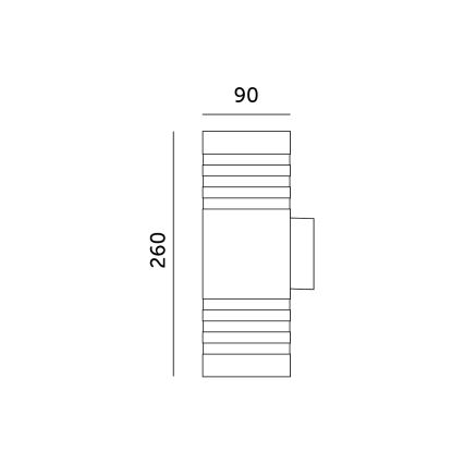 Екстериорен аплик 2xGU10/35W/230V IP54 кръгъл черен