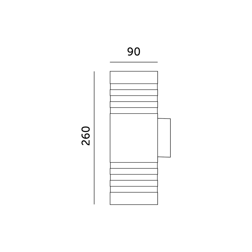 Екстериорен аплик 2xGU10/35W/230V IP54 кръгъл черен