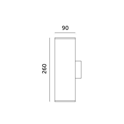 Екстериорен аплик 2xGU10/35W/230V IP54 ъглов черен