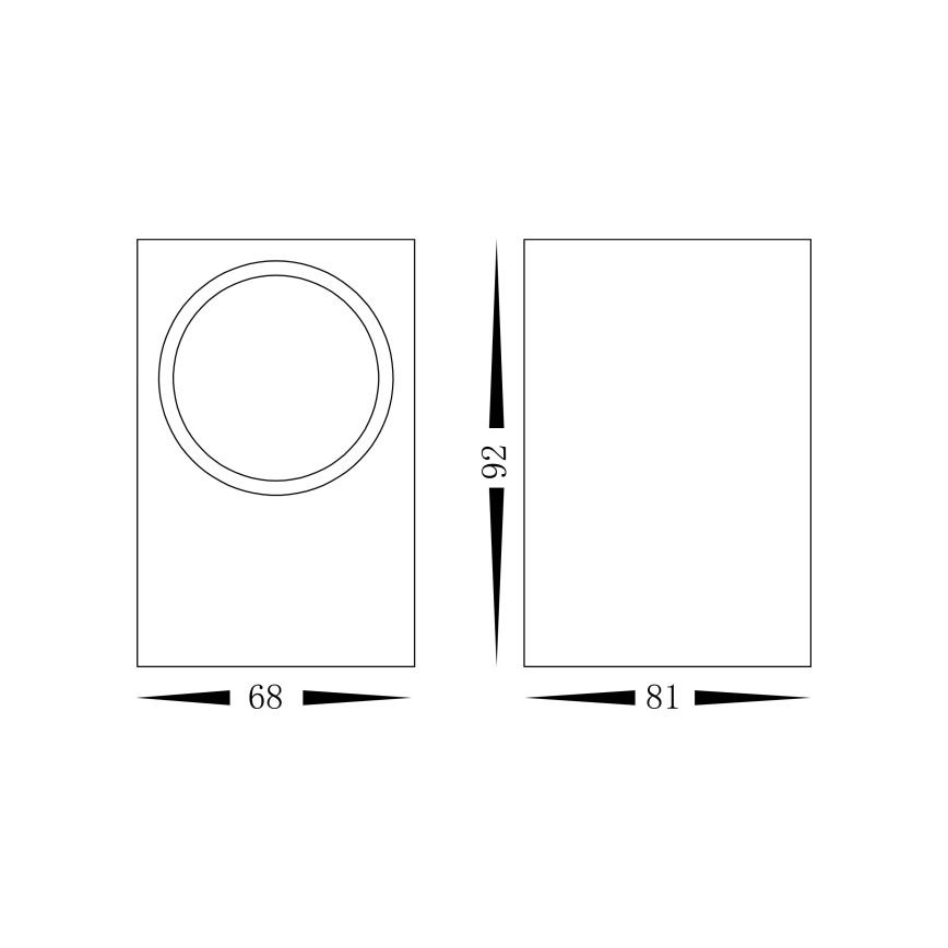 Екстериорен аплик BOKA 1xGU10/60W/230V IP44 черен