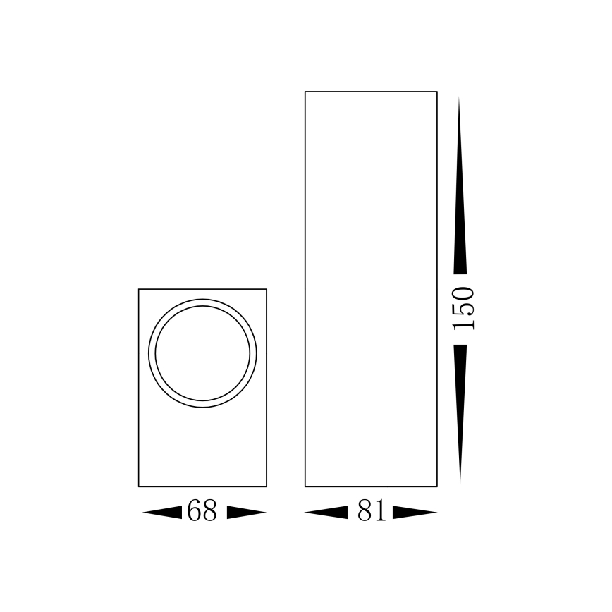Екстериорен аплик BOKA 2xGU10/60W/230V IP44 черен