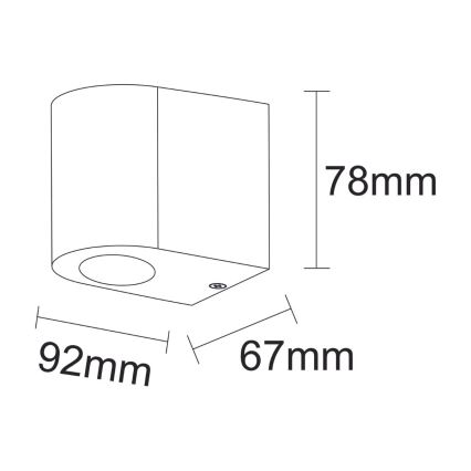 Екстериорен аплик BOSTON 1xGU10/35W/230V IP44