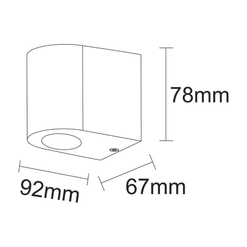Екстериорен аплик BOSTON 1xGU10/35W/230V IP44