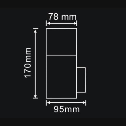 Екстериорен аплик DALLAS 1xE27/12W/230V IP44 антрацит