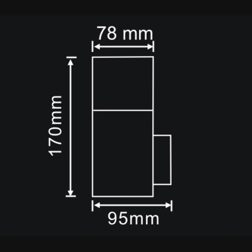 Екстериорен аплик DALLAS 1xE27/12W/230V IP44 антрацит