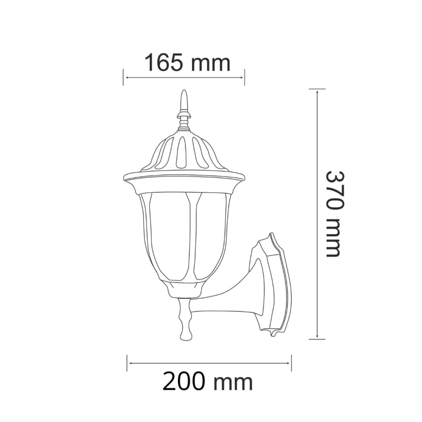 Екстериорен аплик FLORENCJA 1xE27/20W/230V IP43