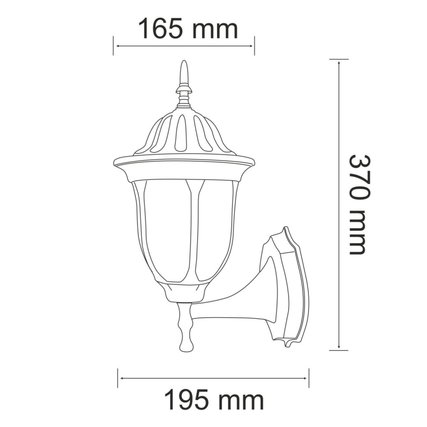 Екстериорен аплик FLORENCJA 1xE27/20W/230V IP43