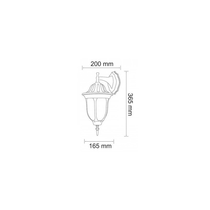 Екстериорен аплик FLORENCJA 1xE27/20W/230V IP43