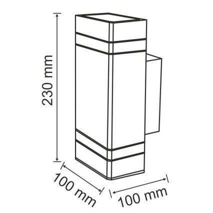 Екстериорен аплик GILBERT 2xGU10/10W/230V IP44
