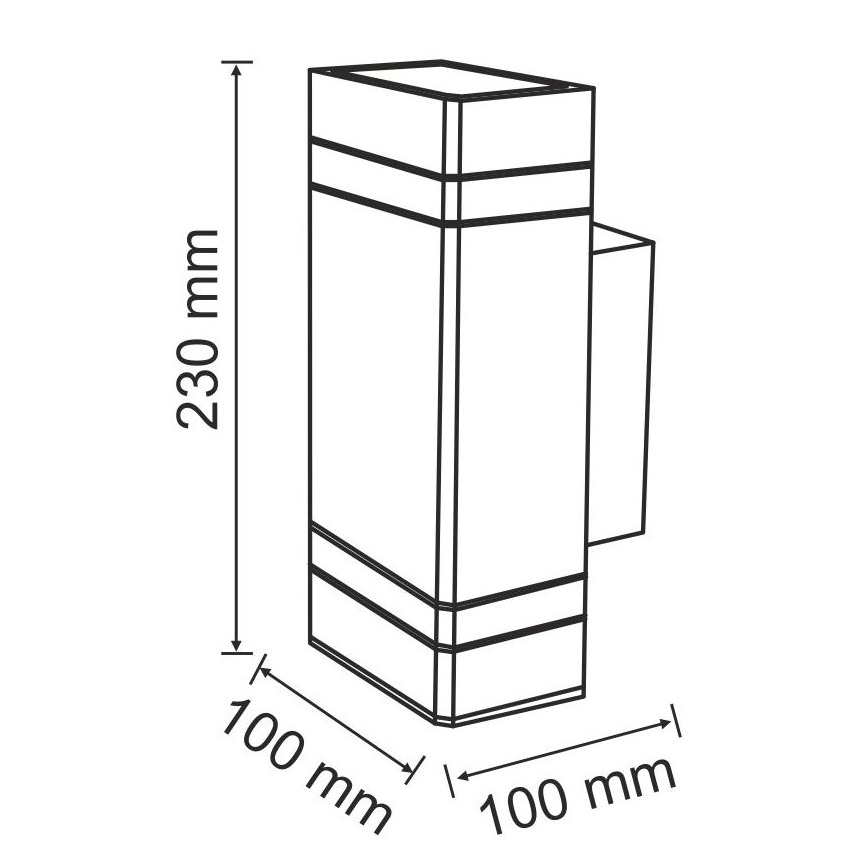 Екстериорен аплик GILBERT 2xGU10/10W/230V IP44