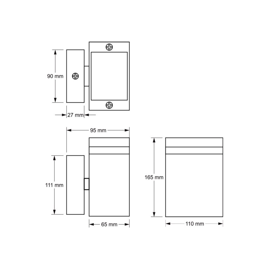 Екстериорен аплик LITEK 1xGU10/30W/230V IP54 сив