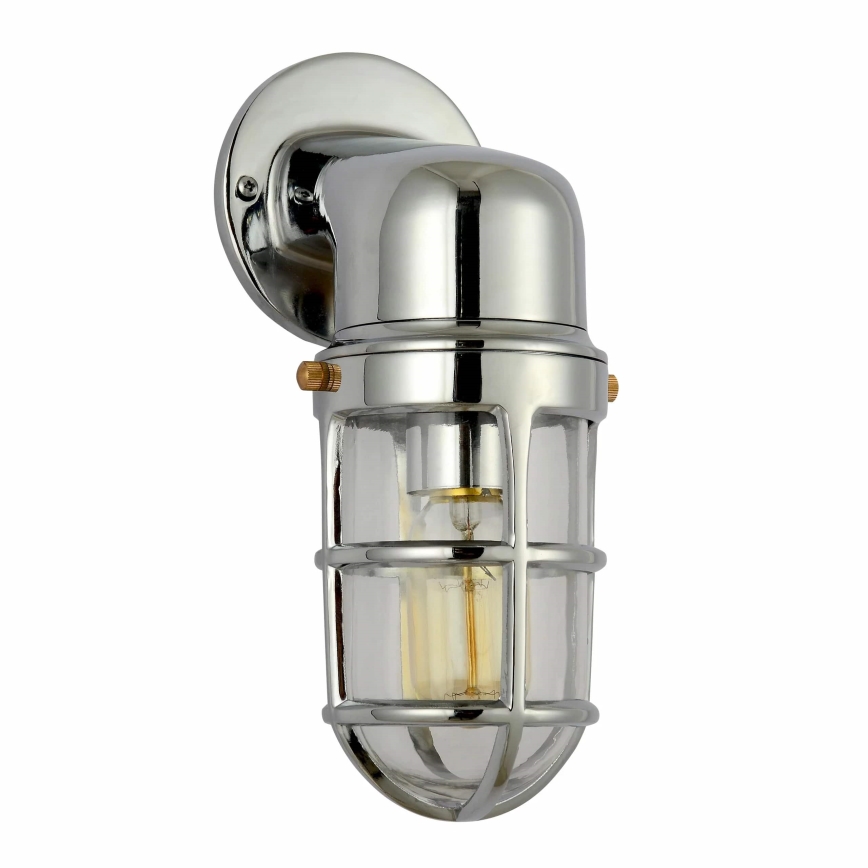Екстериорен аплик LUND 1xE27/12W/230V IP44 лъскав хром