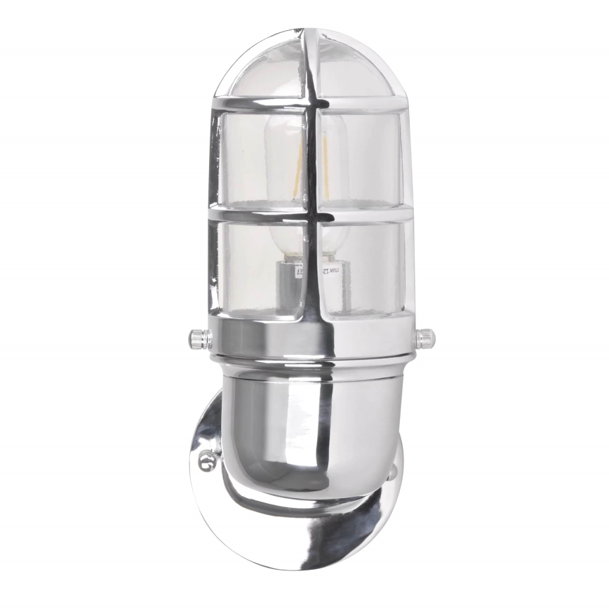 Екстериорен аплик LUND 1xE27/12W/230V IP44 лъскав хром