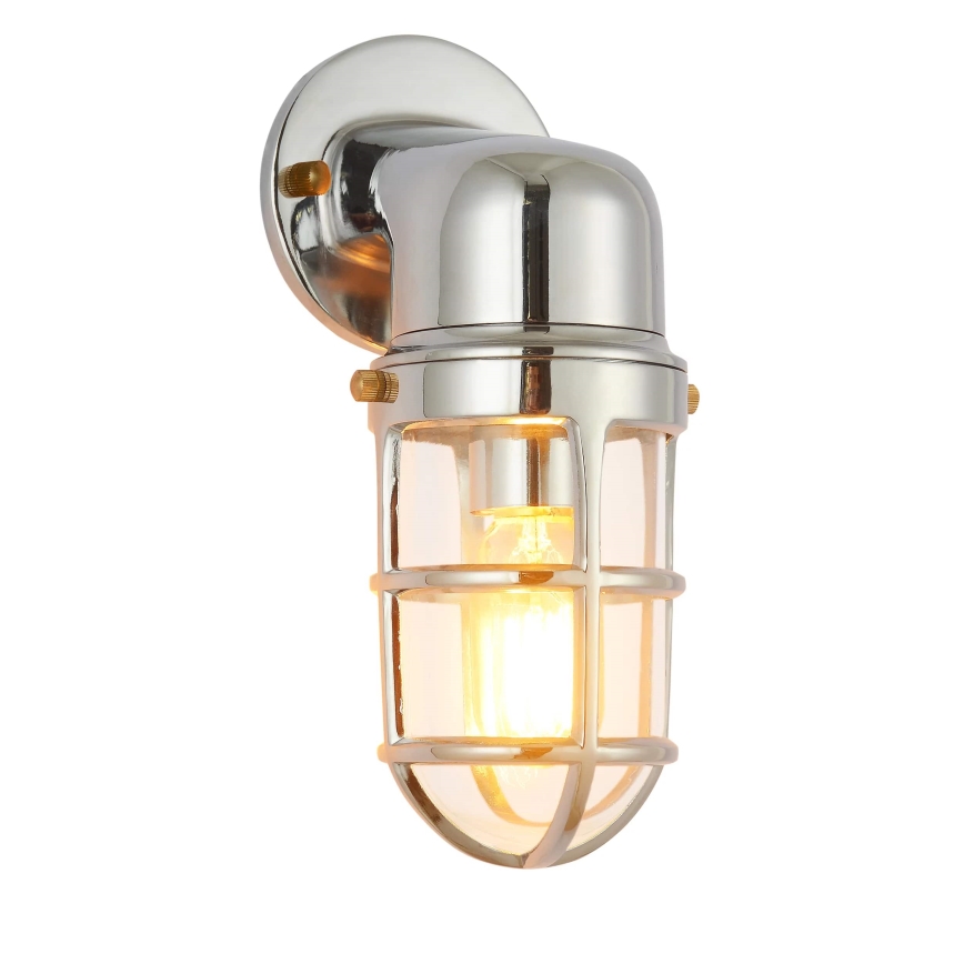 Екстериорен аплик LUND 1xE27/12W/230V IP44 лъскав хром