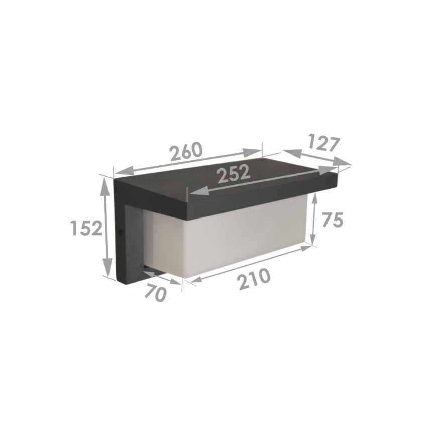 Екстериорен аплик NEELY 1xE27/12W/230V IP54 черен