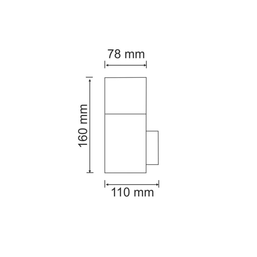 Екстериорен аплик NEW YORK 1xE27/12W/230V IP44 антрацит