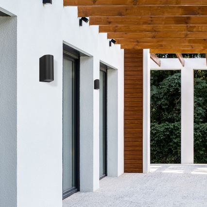 Екстериорен аплик OVALIS 2xGU10/35W/230V IP44 черен