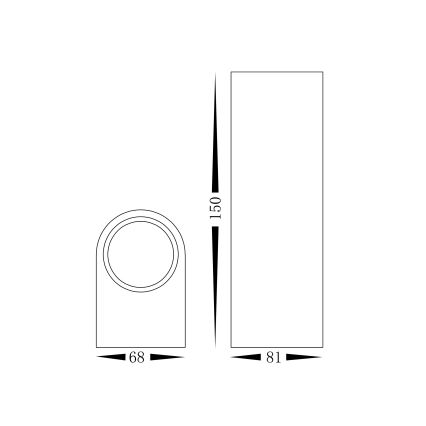 Екстериорен аплик OVALIS 2xGU10/35W/230V IP44 черен