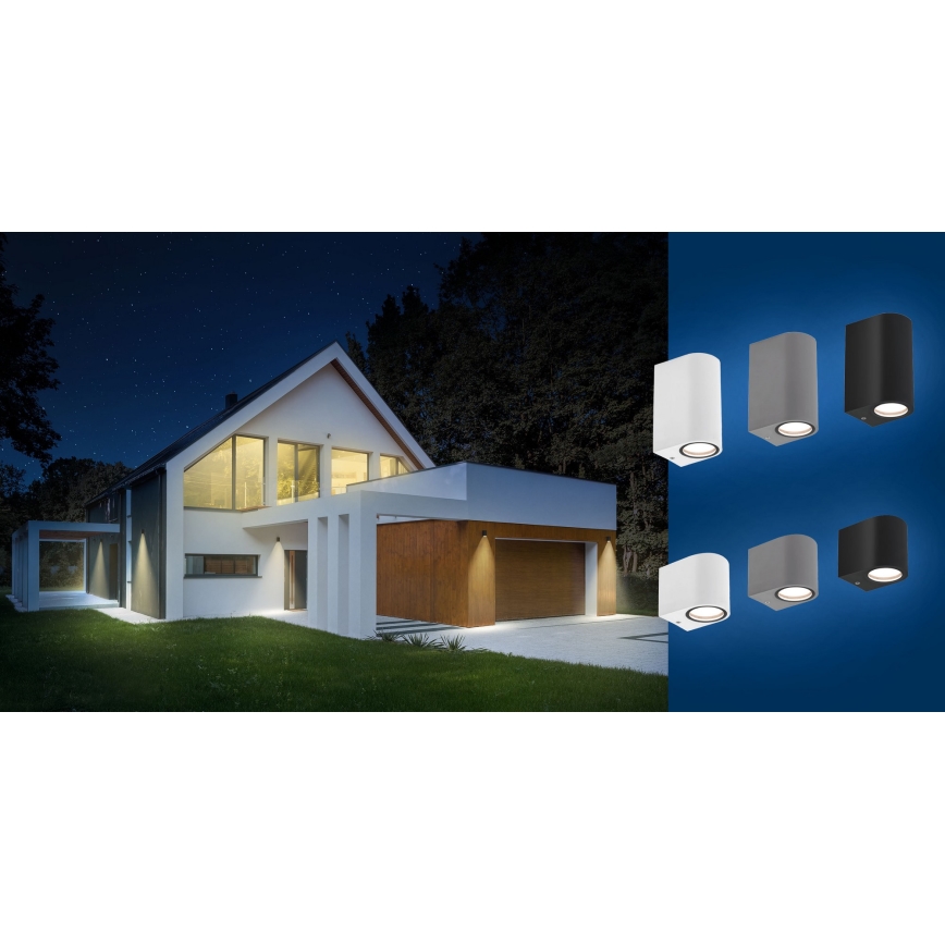 Екстериорен аплик PARETE 1xGU10/6W/230V IP54 сив