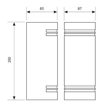 Екстериорен аплик QUAZAR7 2xGU10/11W/230V IP44 черен