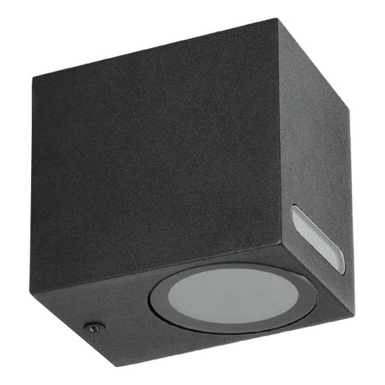 Екстериорен аплик QUERK 1xGU10/35W/230V IP54 8 см черен