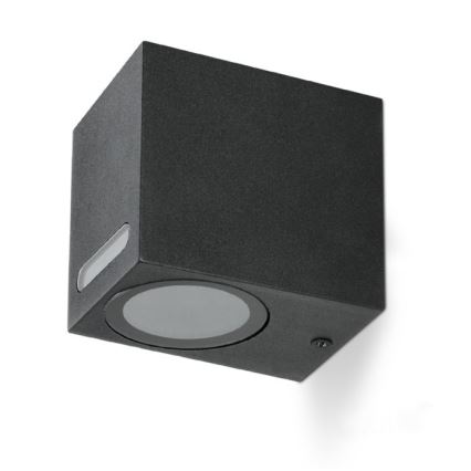 Екстериорен аплик QUERK 1xGU10/35W/230V IP54 8 см черен