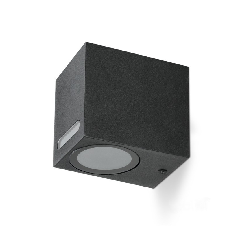 Екстериорен аплик QUERK 1xGU10/35W/230V IP54 8 см черен