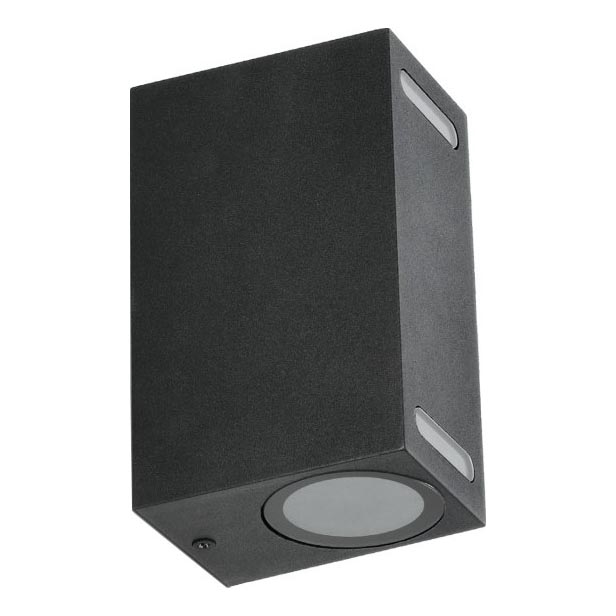 Екстериорен аплик QUERK 2xGU10/35W/230V IP54 15 см черен