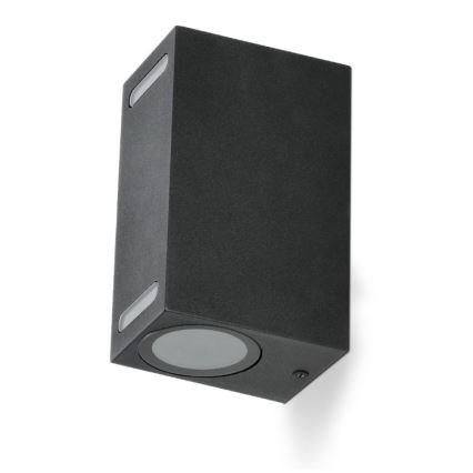 Екстериорен аплик QUERK 2xGU10/35W/230V IP54 15 см черен