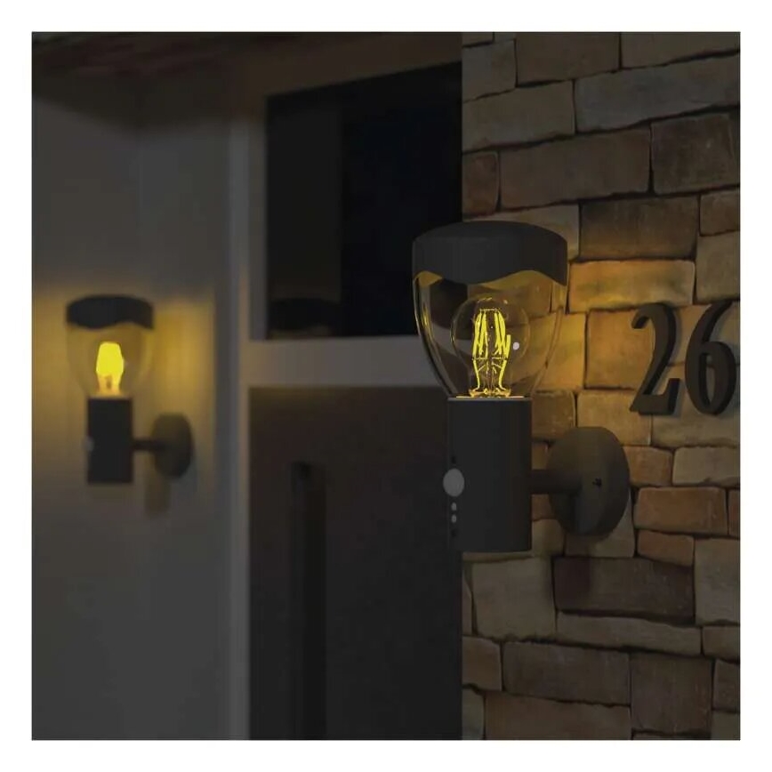 Екстериорен аплик със сензор ARTEO 1xE27/15W/230V IP44