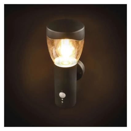 Екстериорен аплик със сензор ARTEO 1xE27/15W/230V IP44