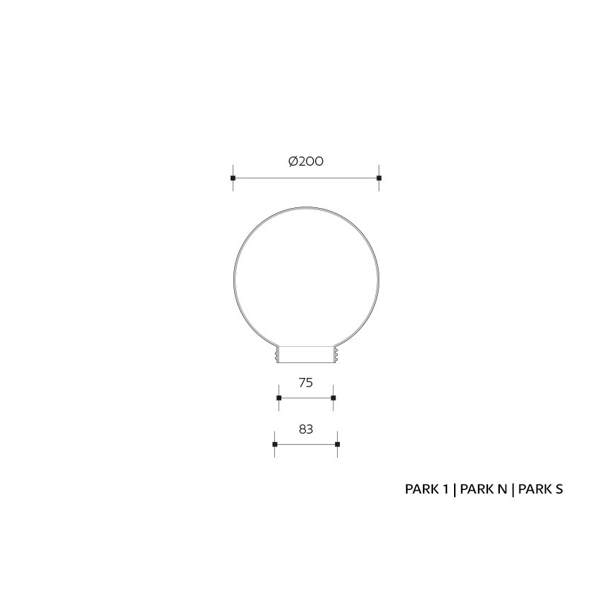 Екстериорен аплик със сензор PARK 1xE27/60W/230V