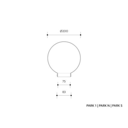 Екстериорен аплик със сензор PARK 1xE27/60W/230V