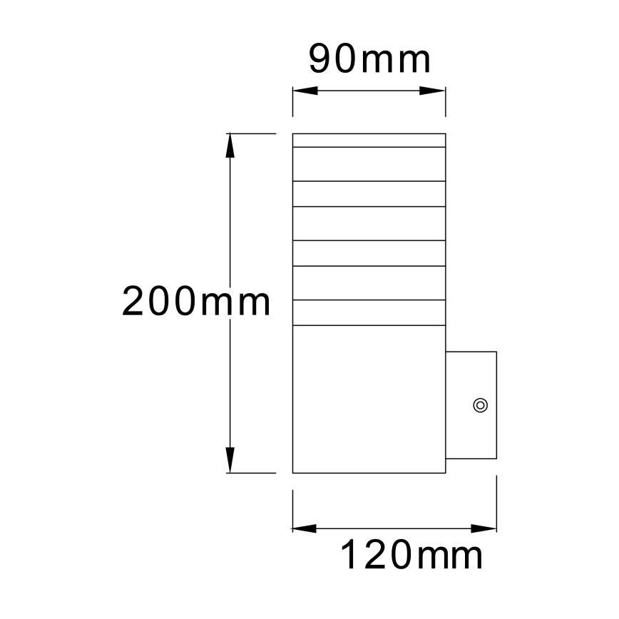 Екстериорен аплик със сензор TEKSAS 1xE27/12W/230V IP44 антрацит