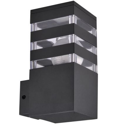 Екстериорен аплик TEKSAS 1xE27/12W/230V IP44 антрацит