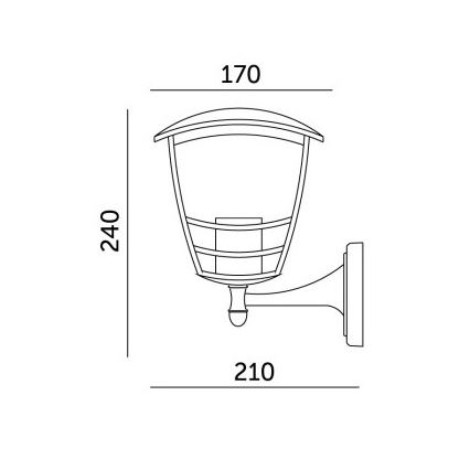 Екстериорен аплик TEVIO 1xE27/60W/230V IP54 черен