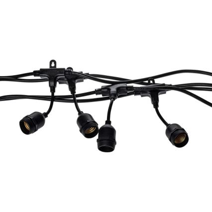 Екстериорен декоративни лампички ГИРЛЯНДА 10xE27/15W/230V 10 м IP44