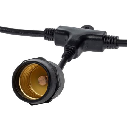 Екстериорен декоративни лампички ГИРЛЯНДА 10xE27/15W/230V 10 м IP44