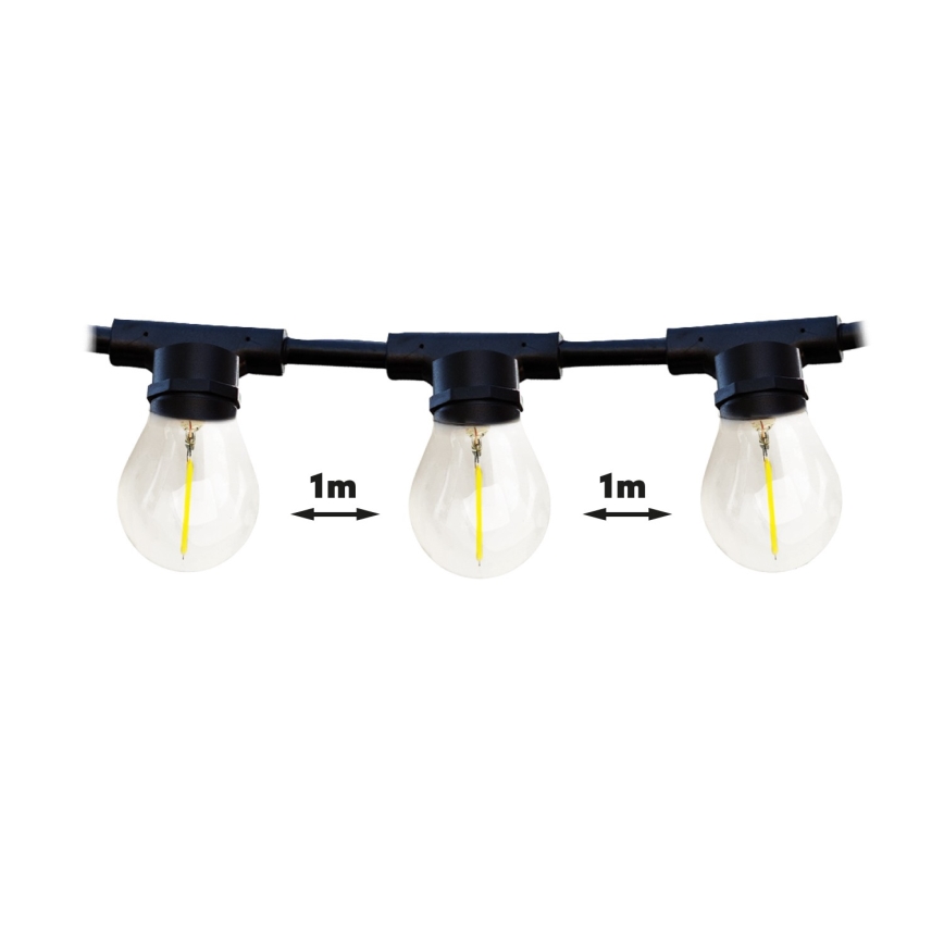 Екстериорен декоративни лампички MIMOSA 10xE27/1,3W/230V IP44 10 m
