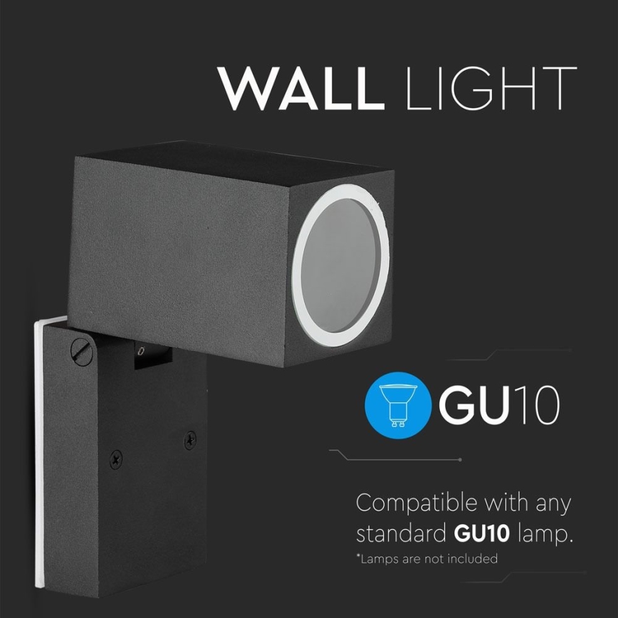 Екстериорен гъвкав аплик 1xGU10/35W/230V IP44 черен