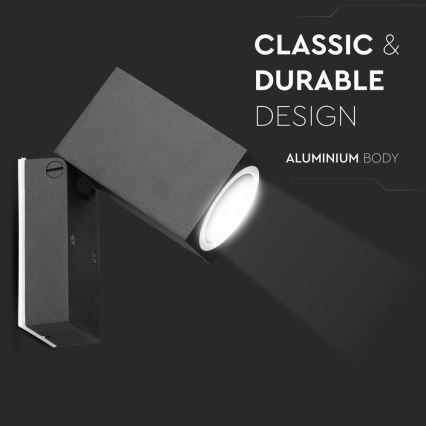 Екстериорен гъвкав аплик 1xGU10/35W/230V IP44 черен