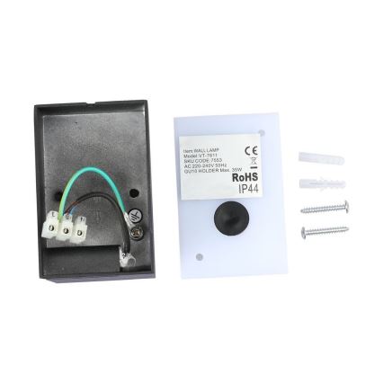 Екстериорен гъвкав аплик 1xGU10/35W/230V IP44 черен