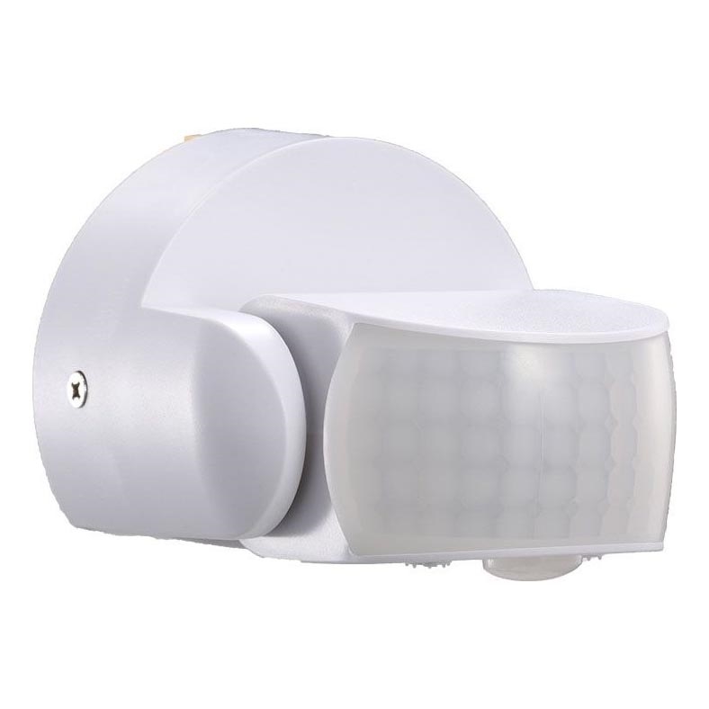 Екстериорен инфрачервен сензор за движение 180/360° 600W/230V IP65 бял