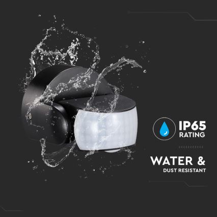 Екстериорен инфрачервен сензор за движение 180/360° 600W/230V IP65 черен