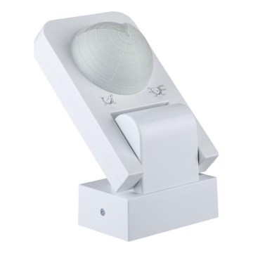 Екстериорен инфрачервен сензор за движение 360° 1000W/230V IP65 бял