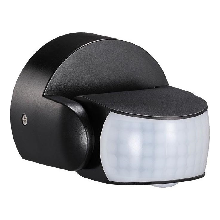 Екстериорен инфрачервен сензор за движение 180/360° 600W/230V IP65 черен