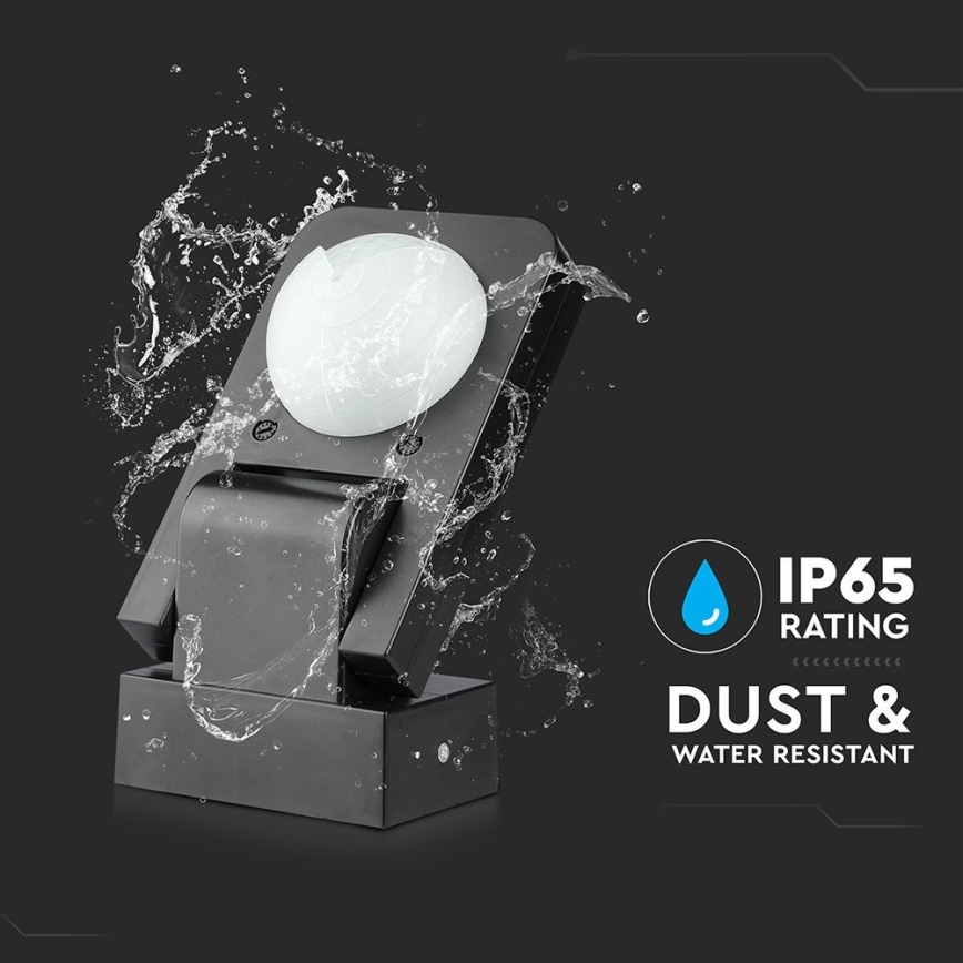 Екстериорен инфрачервен сензор за движение 360° 1000W/230V IP65 черен