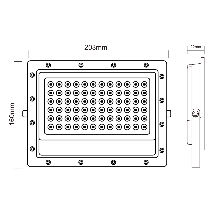 Екстериорен LED прожектор LED/100W/230V 5000K IP65 сив