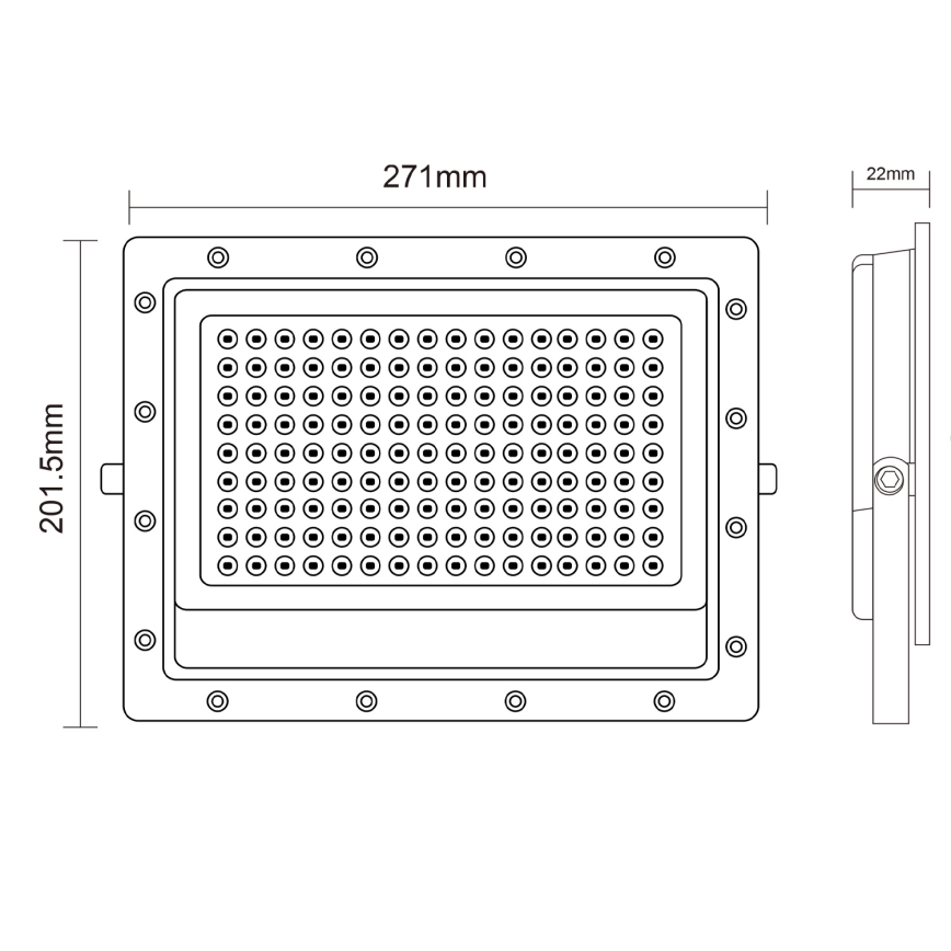 Екстериорен LED прожектор LED/150W/230V 5000K IP65 сив